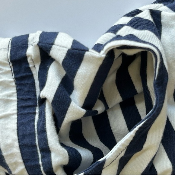 Toad & Co Skirt Navy & White Striped A-Line with Drawstring Waist Women’s Medium - Picture 5 of 6